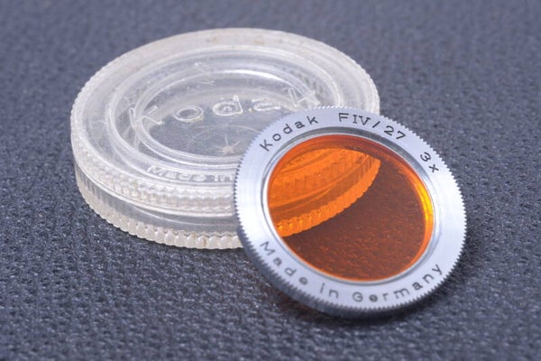 KODAK ORANGE 3X FIV/4 27MM FILTER GENUINE LENS OR CAMERA SCREW W/ KEEPER 111-2
