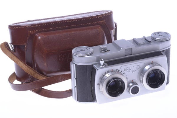BELCA BELPLASCA STEREO CAMERA 35MM FILM *MINTY READ* ZEISS T TESSAR 3.5 LENSES
