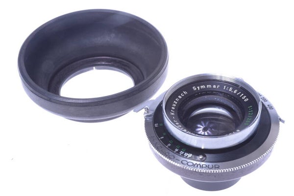 SCHNEIDER SYMMAR 150MM 5.6 LENS W/ PUSH-ON HOOD