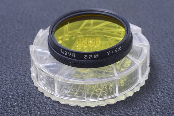 HOYA YELLOW Y(K2) 32MM FILTER GENUINE LENS OR CAMERA PUSH ON W/ KEEPER 113-2