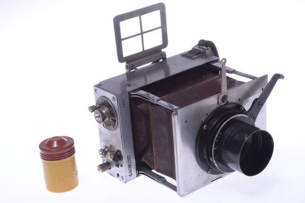 GAUMONT REPORTER SPIDO 6.5X9CM PLATE CAMERA RARE* BERTHIOT FLOR 105MM 3.5 LENS