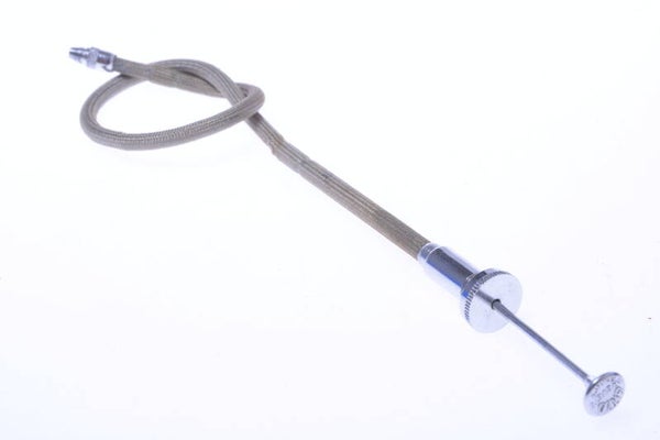 GITZO 25CM, 10” REMOTE SHUTTER CABLE RELEASE NICKLE PLATE ANTIQUE CAMERA 66-2