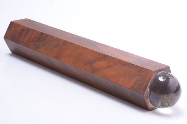 P. PR..NK? ’88 SIGNED WOOD KALEIDOSCOPE TELEIDOSCOPE 25.5CM, 10.03”