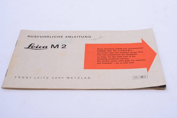 LEICA M M2 CAMERA ORIGINAL INSTRUCTIONS MANUAL GERMAN 129-2