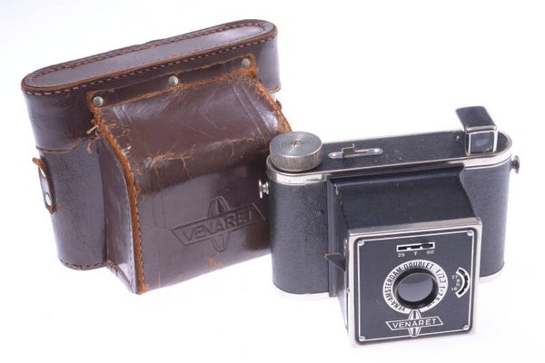 VENA VENARET 120 FILM 6x6CM NICKEL TRIM CAMERA W/ AMSTERDAM DOUBLET 75MM LENS
