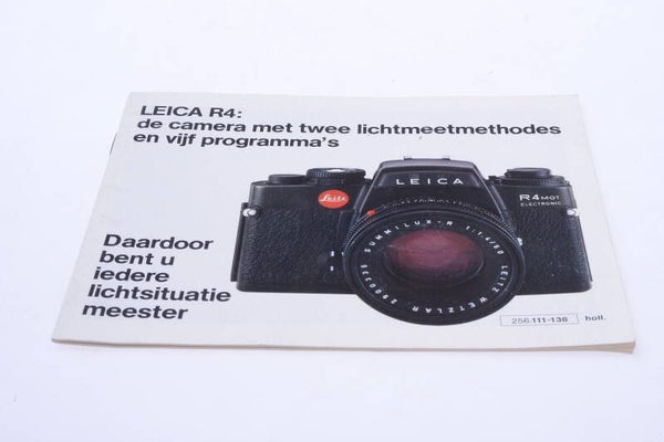 LEICA R4 MOT ELECTRONIC CAMERA ORIGINAL INSTRUCTIONS MANUAL DUTCH 131-1