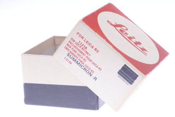 LEICA R LEITZ SUMMICRON-R 50MM R3 11216 EMPTY MAKERS BOX ONLY *READ* *NO LENS*