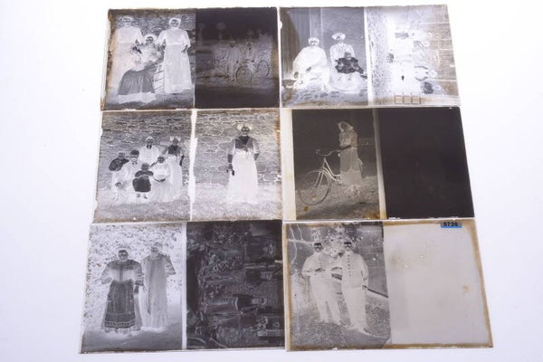 5 FRENCH GLASS PLATE NEGATIVE PHOTOGRAPHES IMAGES PICTURES 5X7' 13X18CM 1900