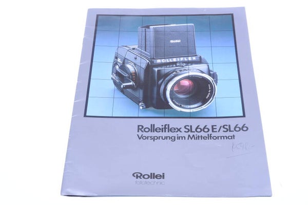 ROLLEI ROLLEIFLEX SL66E/SL66 CAMERA ORIGINAL BROCHURE PRODUCT GUIDE GERMAN 163