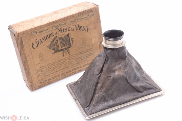 ANTIQUE 9X12CM FOCUS FINDER 4X MAGNIFIER, LOUPE C.1890 PHOTO-HALL, HERMAGIS