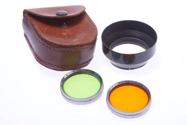 UNBRANDED 42MM BLACK PAINT PUSH ON HOOD W/ GREEN & ORANGE FILTERS  79-1