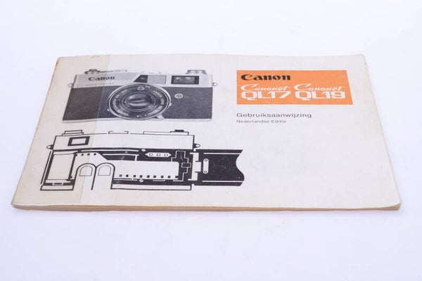 CANON, CANONET QL17, QL19 CAMERA ORIGINAL INSTRUCTIONS MANUAL DUTCH 132-1