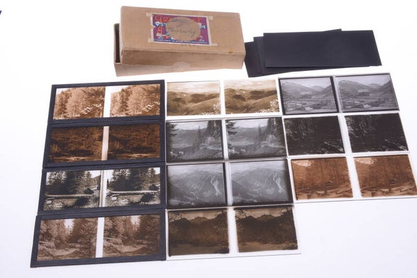 GEVAERT PRIVAT 11 STEREO IMAGES PICTURE 6X13CM SAINT OSWALD KARNT AUSTRIA