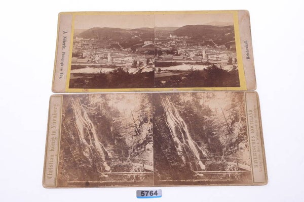 SCHERLE & CHRISTIAN KONIG ANTIQUE STEREO IMAGES 9X18CM CARDS GERMANY