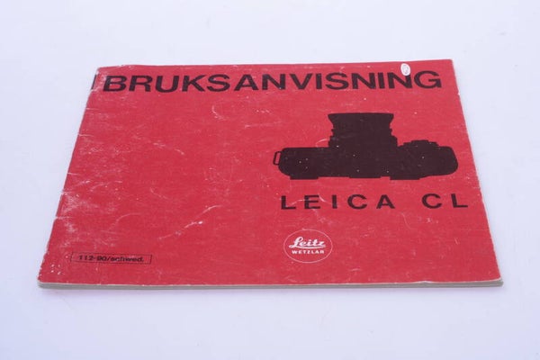 LEICA M, CL RANGE FINDER CAMERA ORIGINAL INSTRUCTIONS MANUAL NORWEGIAN 132-2