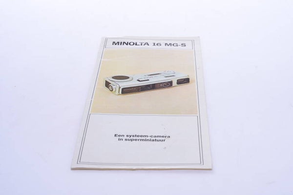 MINOLTA 16 MG-S CAMERA ORIGINAL INSTRUCTIONS MANUAL DUTCH 132-2