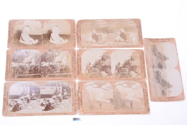 KEYSTONE ANTIQUE STEREO IMAGES 9X18CM CARDS USA