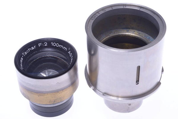 ASTRO BERLIN 100MM f/2 GAUSS TACHAR COATED LENS DEBRI PARVO MOUNT 35MM CAMERA