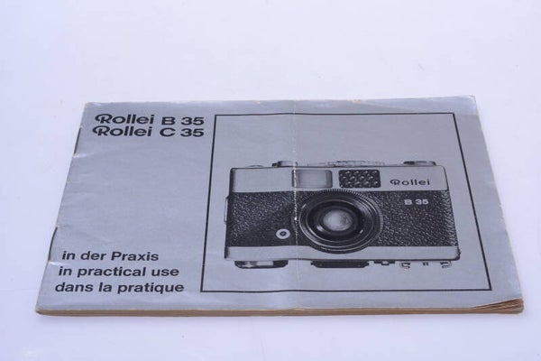 ROLLEI, ROLLEIFLEX B 35, C 35 CAMERA INSTRUCTIONS MANUAL 3 LANGUAGES 133-1