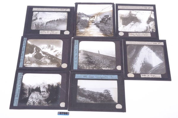 8 PRIVATE IMAGES PICTURE 8X8CM MOUNTAINS, BEACH, TOWN, MOUNTAINS