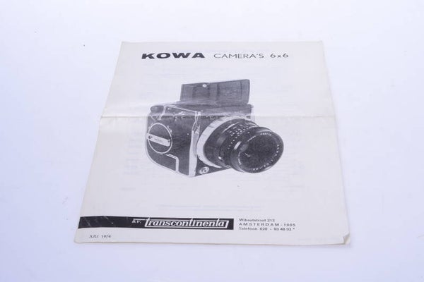KOWA SIX 6X6 REFLEX CAMERA ORIGINAL PRODUCT GUIDE BROCHURE DUTCH 133-2