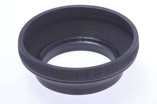 UNBRANDED 49MM MADE IN JAPAN LENS HOOD SUN SHADE RUBBER   82-2