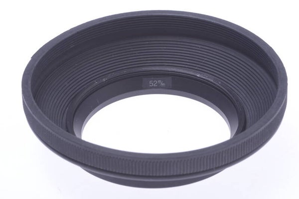 UNBRANDED 52MM LENS HOOD SUN SHADE SCREW IN RUBBER   84-3