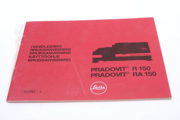 LEICA, LEITZ PRADOVIT RA, R150 PROJECTOR ORIGINAL INSTRUCTIONS MANUAL 134-1