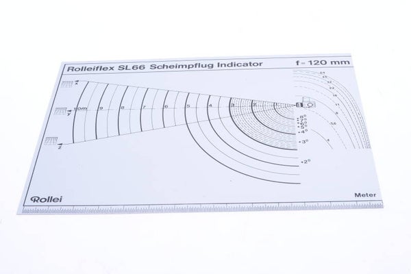 ROLLEI, ROLLEIFLEX ORIGINAL SL66 SCHEIMPFLUG INDICATOR 120MM METER/FEET 134-1