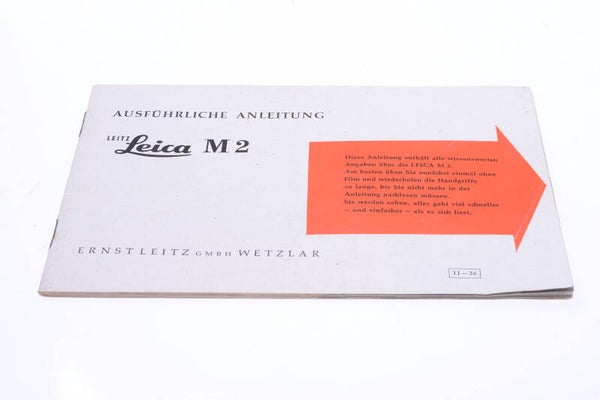 LEICA M M2 CAMERA ORIGINAL INSTRUCTIONS MANUAL GERMAN 134-2