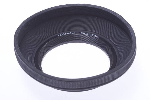 UNBRANDED 52MM WIDE ANGLE JAPAN LENS HOOD SUN SHADE SCREW IN RUBBER   87-2