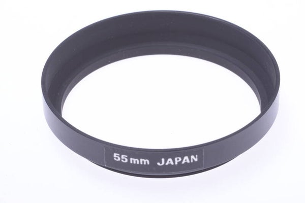 UNBRANDED 55MM WIDE ANGLE JAPAN MADE LENS HOOD SUN SHADE SCREW IN METAL   87-3