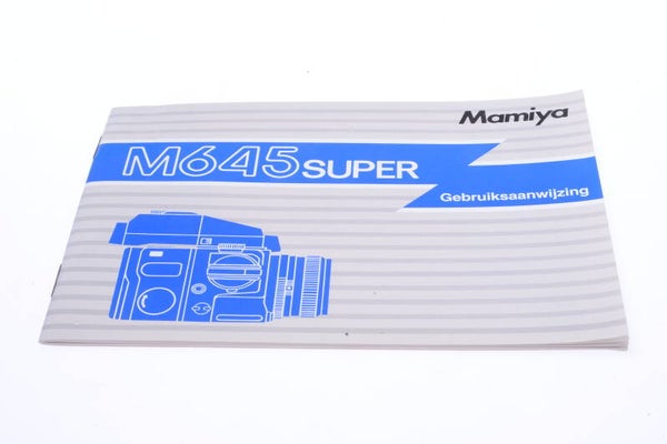 MAMIYA M645 SUPER CAMERA ORIGINAL INSTRUCTIONS MANUAL DUTCH 134-2