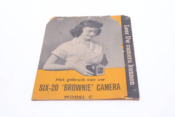 KODAK SIX-20 BROWNIE C CAMERA ORIGINAL INSTRUCTIONS MANUAL DUTCH 134-2