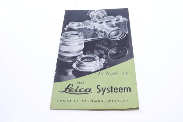 LEICA I, II, III F CAMERA ELMAR, SUMMAR ORIGINAL BROCHURE BOOKLET DUTCH 134-2