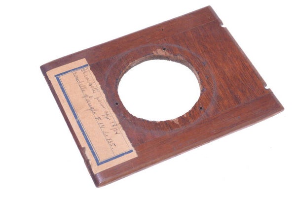 THORNTON PICKARD? ZEISS? ANTIQUE SHUTTER LENS BOARD, PENAL 90X117MM, 48MM HOLE