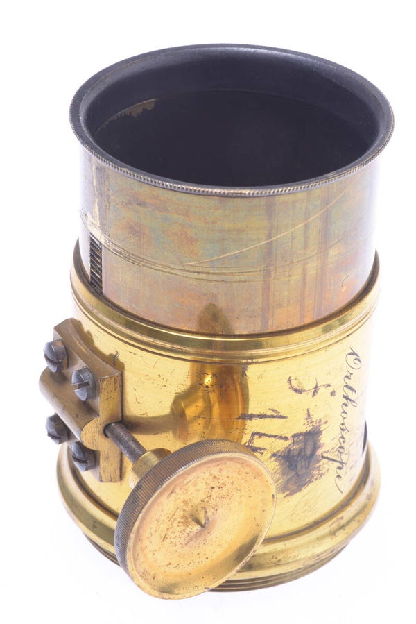 ORTHOSCOPE 50MM D. 82MM TALL BARREL, RACK & PINION ONLY PETZVAL LENS LF CAMERA