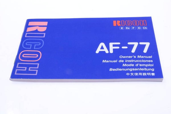 RICOH AF-77 CAMERA ORIGINAL INSTRUCTIONS MANUAL 5 LANGUAGES 136-2