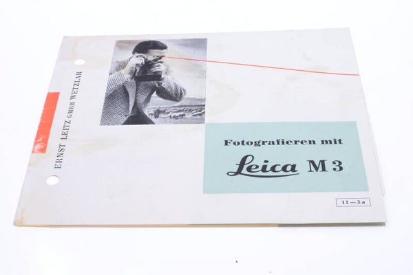 LEICA M M3 CAMERA ORIGINAL BRIEF INSTRUCTIONS MANUAL GERMAN 136-2