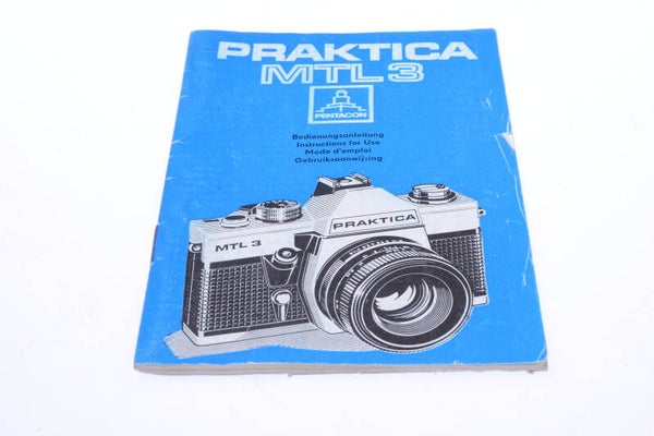 PENTACON, PRAKTICA MTL3 CAMERA ORIGINAL INSTRUCTIONS MANUAL 4 LANGUAGES 137-1