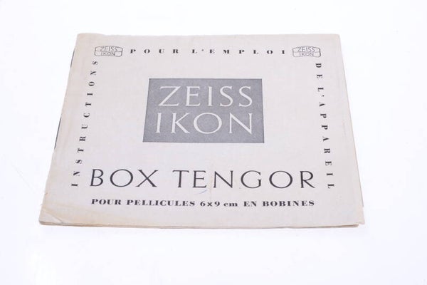 ZEISS BOX TENGOR 6X9 CAMERA ORIGINAL INSTRUCTIONS MANUAL FRENCH 137-1