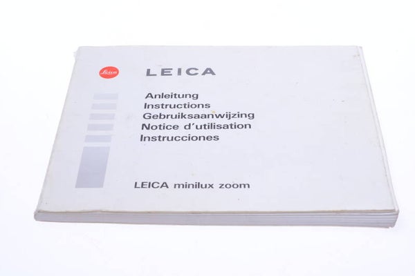 LEICA MINILUX ZOOM CAMERA INSTRUCTION MANUAL 5 LANGUAGE 137-2