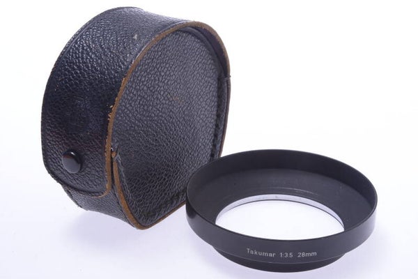 PENTAX WIDE ANGLE TAKUMAR 58MM GENUINE LENS HOOD SHADE 28MM F3.5 W/ CASE 93-3
