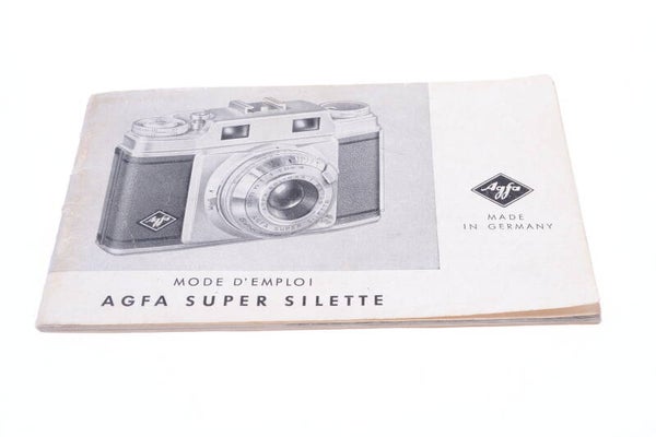 AGFA SUPER SILETTE CAMERA ORIGINAL INSTRUCTIONS MANUAL FRENCH 138-2