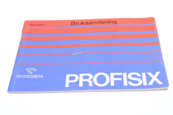 GOSSEN PROFISIX EXPOSURE LIGHT METER INSTRUCTIONS MANUAL SWEDISH 138-2