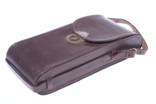 UNBRANDED LARGE ROLL FILM FOLDING CAMERA LEATHER CASE *NO CAMERA*