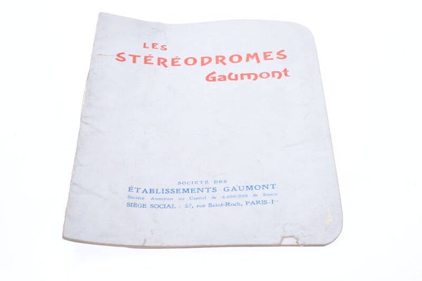 STEREODROMES GAUMONT VIEWER ORIGINAL INSTRUCTIONS MANUAL FRENCH 139-1