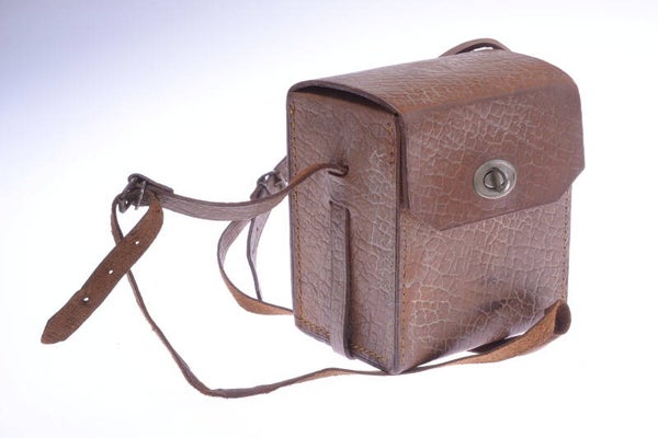 LP LABORATORIUM PRINSEN ORIGINAL ANTIQUE LEATHER BOX CAMERA CASE *NO CAMERA*
