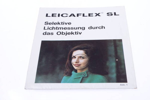 LEICA LEICAFLEX SL LIGHT MEASUREMENT ORIGINAL INSTRUCTIONS MANUAL GERMAN 141-1