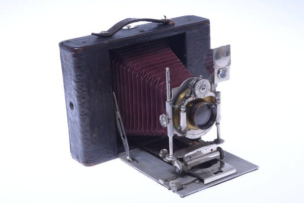GIRARD LE REVE 9X12CM PLATE & ROLL FILM CAMERA *SHUTTER WORKS* ROUSSEL LENS